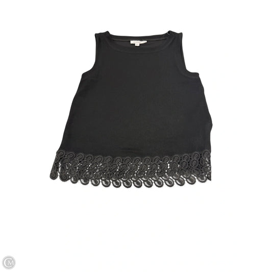 Top Sleeveless By Chicos In Black, Size: S