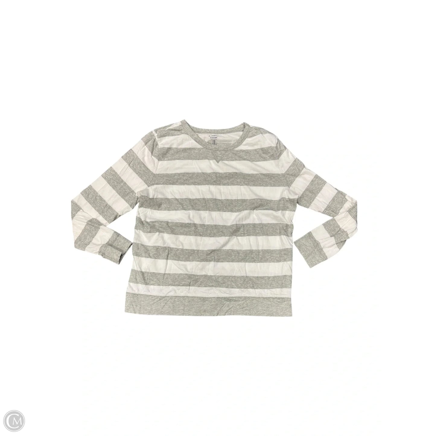 Top Long Sleeve By Gap In Striped Pattern, Size: 1x