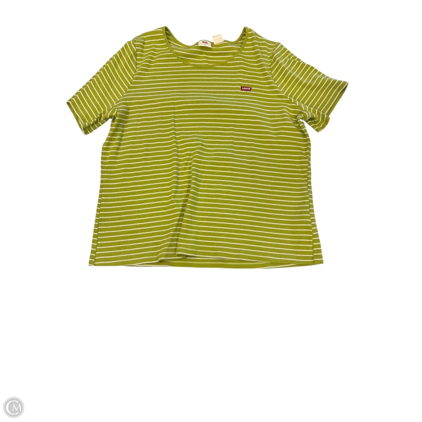 Top Short Sleeve By Levis In Striped Pattern, Size: 3x