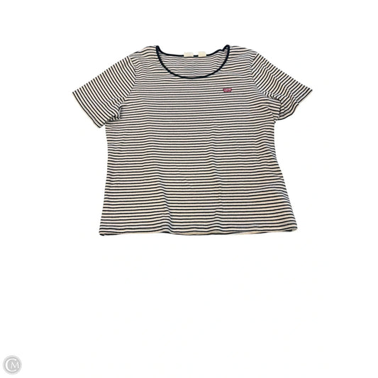 Top Short Sleeve By Levis In Striped Pattern, Size: 3x
