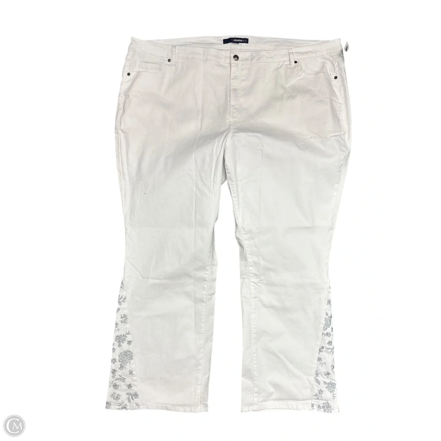 Pants Wide Leg By Denim 24/7 In White, Size: 28
