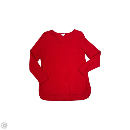 Top Long Sleeve By J. Jill In Red, Size: M
