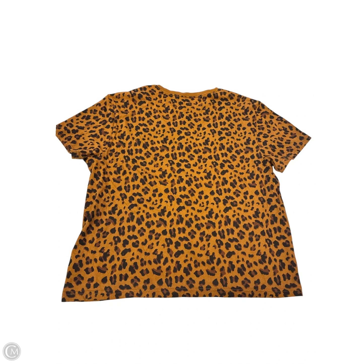 Top Short Sleeve By Lucky Brand In Leopard Print, Size: M