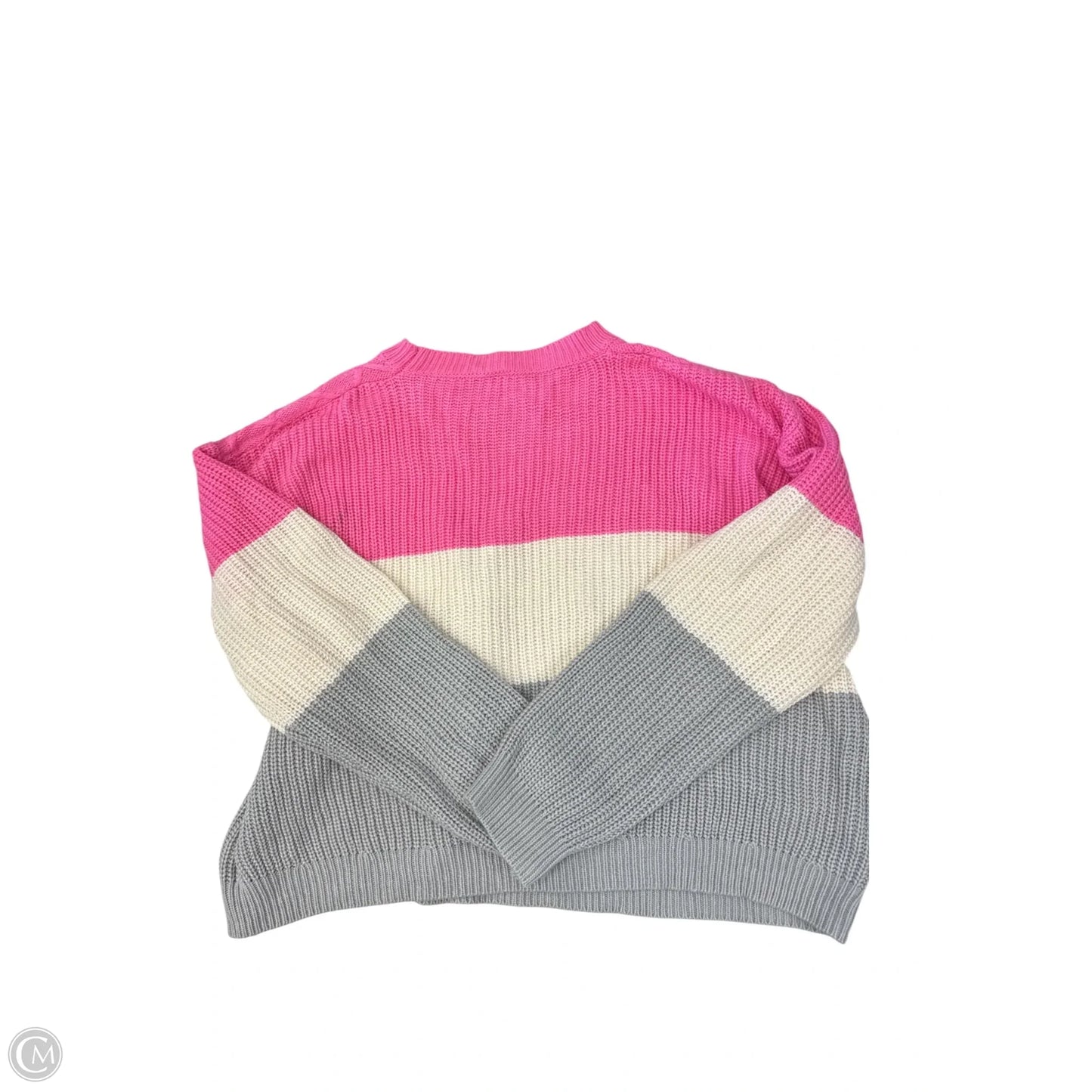 Sweater By Sew In Love In Cream & Pink, Size: 3x