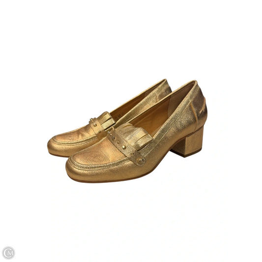 Shoes Heels Block By Franco Sarto In Gold, Size: 6.5
