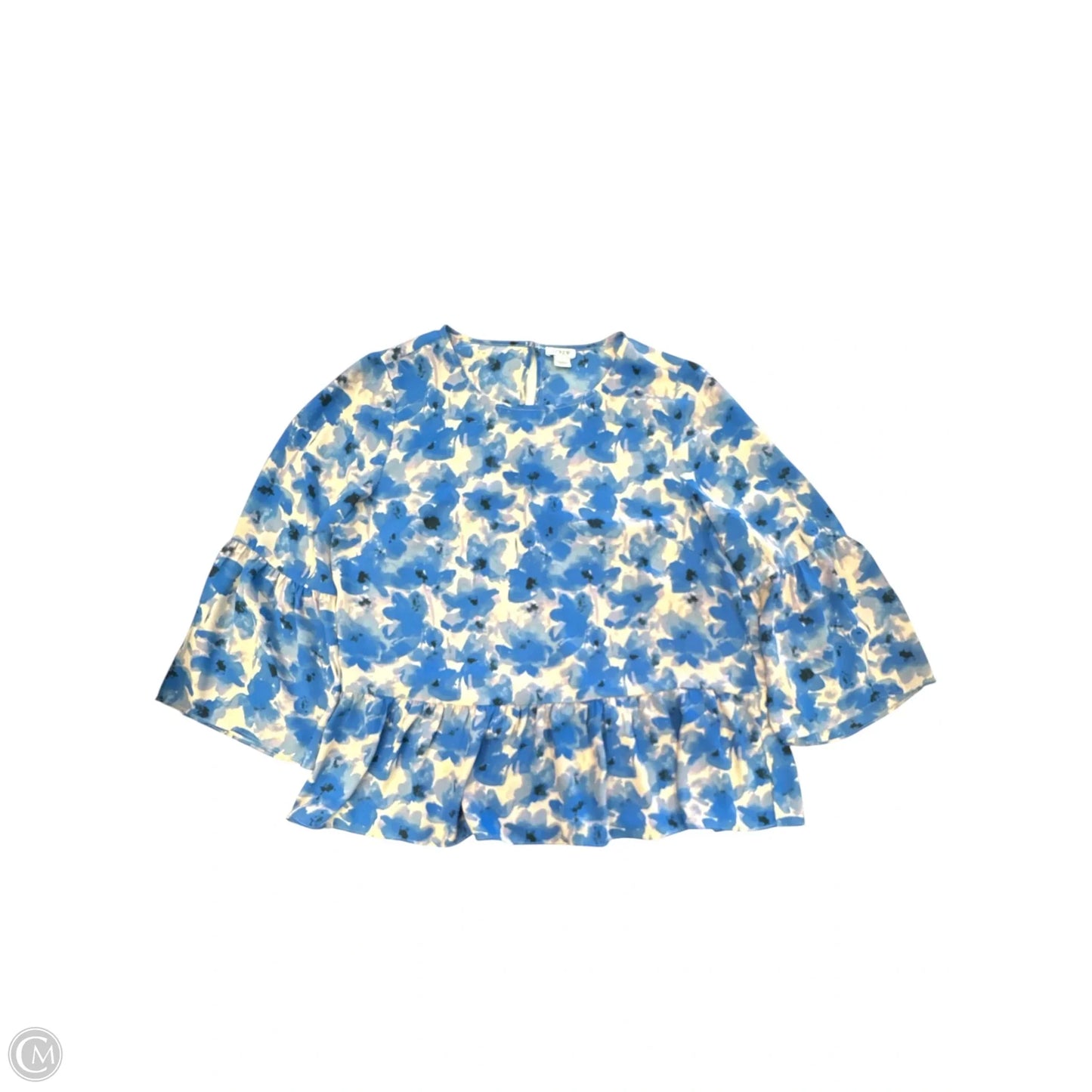 Blouse Long Sleeve By J. Crew In Floral Print, Size: M