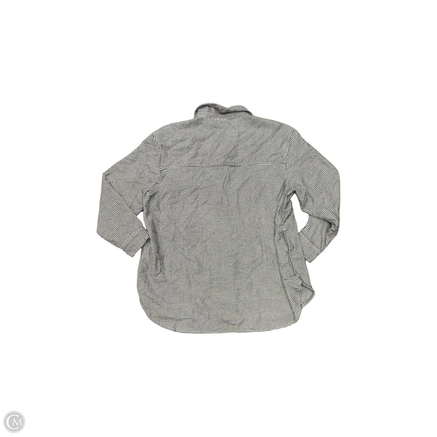Blouse Long Sleeve By Abercrombie And Fitch In Black & White, Size: Xl