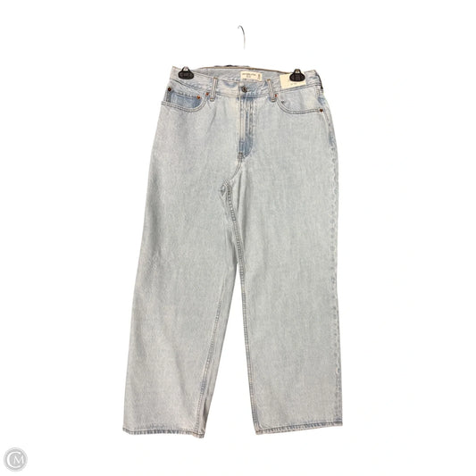 Jeans Wide Leg By Abercrombie And Fitch In Blue Denim, Size: 10