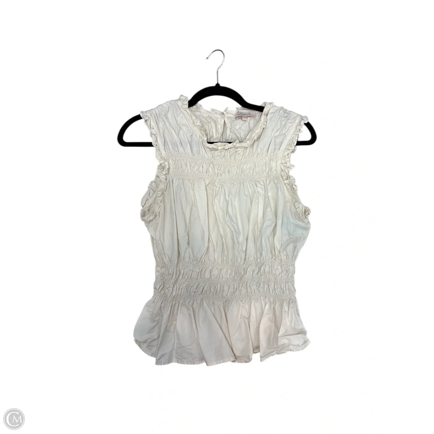 Top Sleeveless By Skies Are Blue In Cream, Size: L