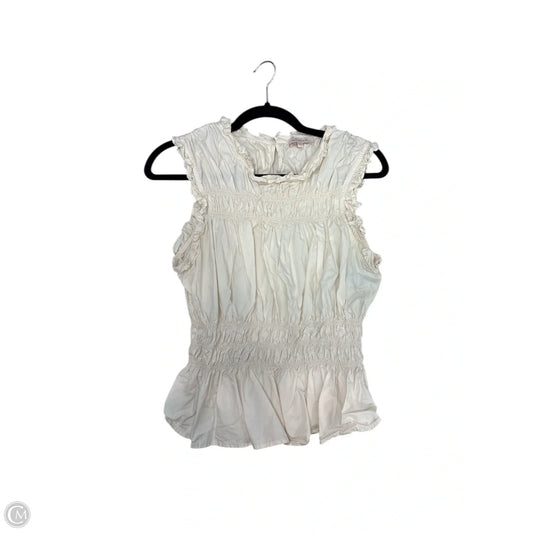 Top Sleeveless By Skies Are Blue In Cream, Size: L
