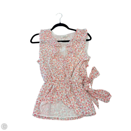 Blouse Short Sleeve By Max Studio In Pink, Size: S