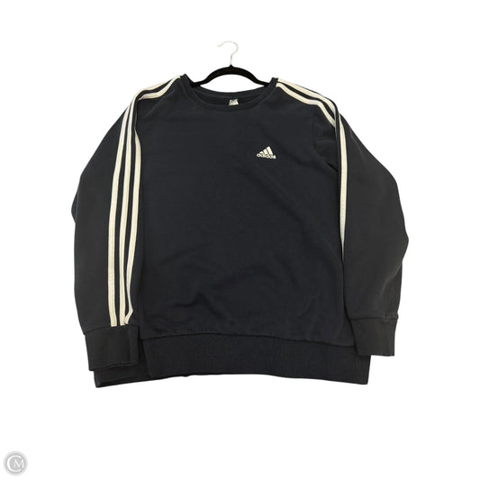 Sweatshirt Crewneck By Adidas In Navy, Size: 1x