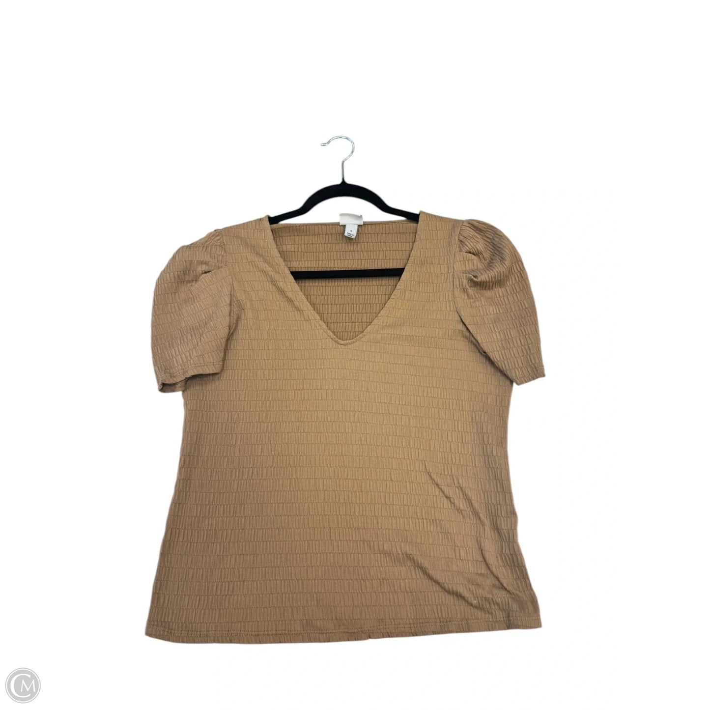 Top Short Sleeve By A New Day In Tan, Size: S