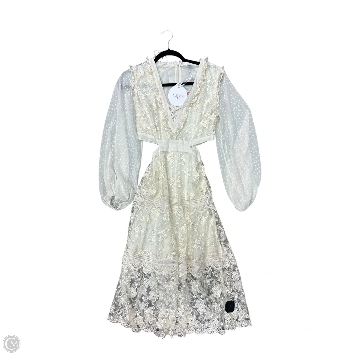 Dress Party Long By Clothes Mentor In Cream, Size: 0