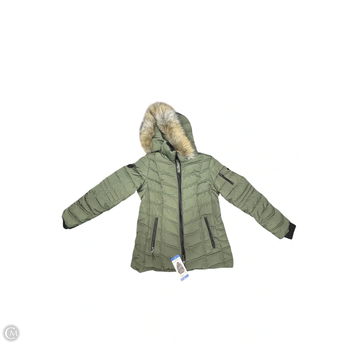 Coat Puffer & Quilted By Nautica In Green, Size: L