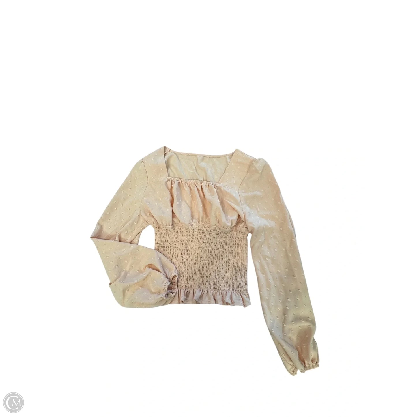 Top Long Sleeve By Clothes Mentor In Peach, Size: L