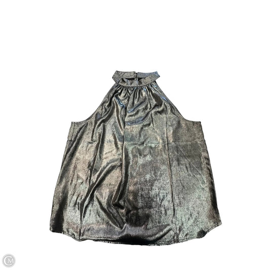 Top Sleeveless By Loft In Silver, Size: M