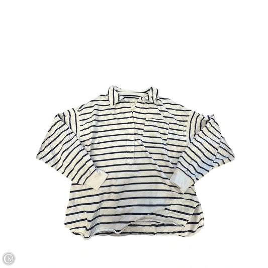 Top Long Sleeve By Aerie In Blue & White, Size: Xs
