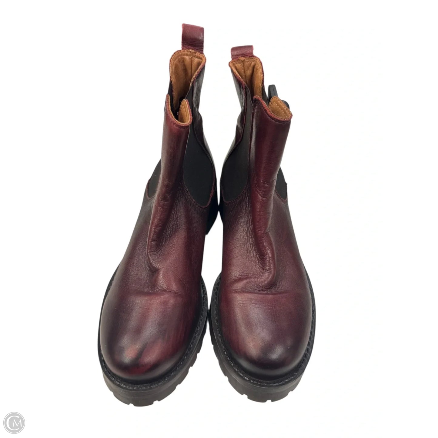 Boots Ankle Flats By Miz Mooz In Maroon, Size: 6
