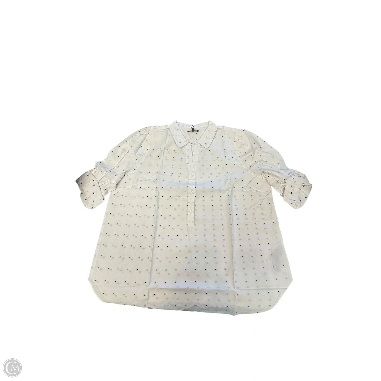 Blouse 3/4 Sleeve By Not Your Daughters Jeans In White, Size: Xl