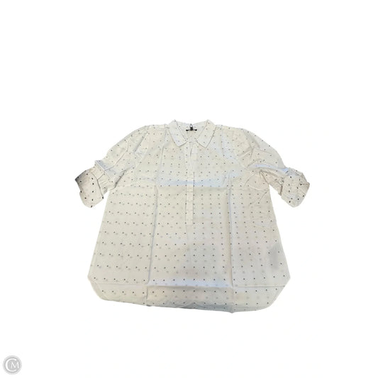 Blouse 3/4 Sleeve By Not Your Daughters Jeans In White, Size: Xl