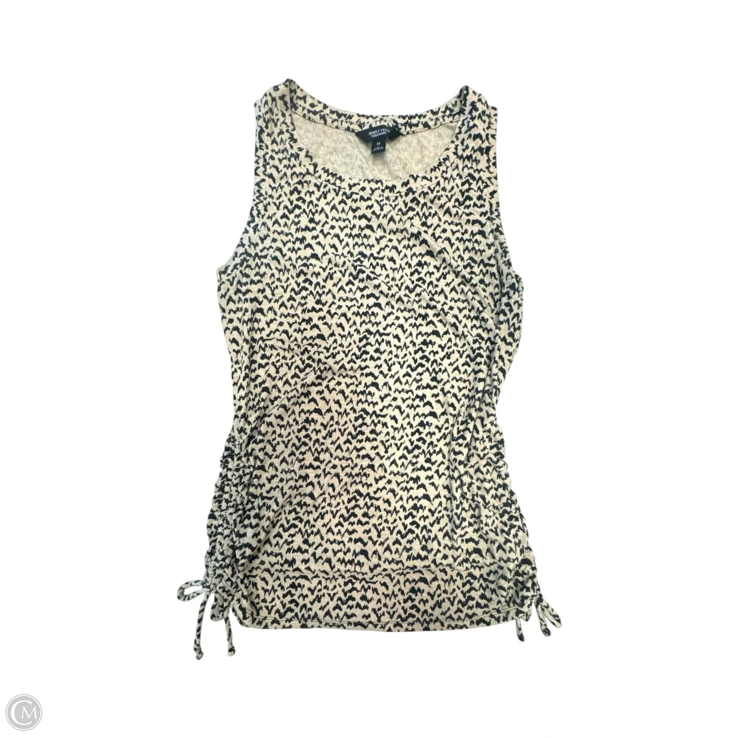 Top Sleeveless By Simply Vera In Brown, Size: M