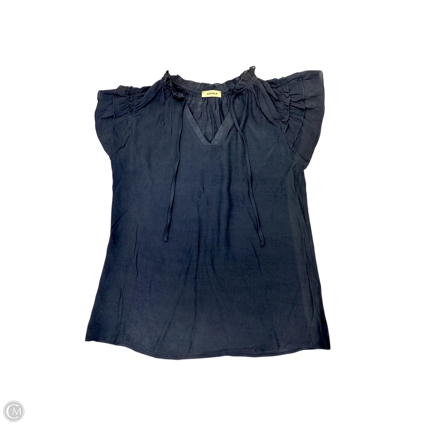 Top Short Sleeve By Andover In Navy, Size: Xl