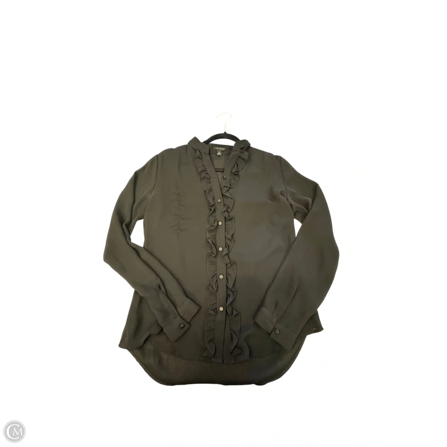 Blouse Long Sleeve By Ann Taylor In Black, Size: Xs