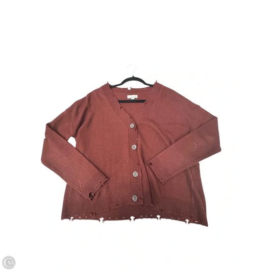Cardigan By Allison Joy In Maroon, Size: M