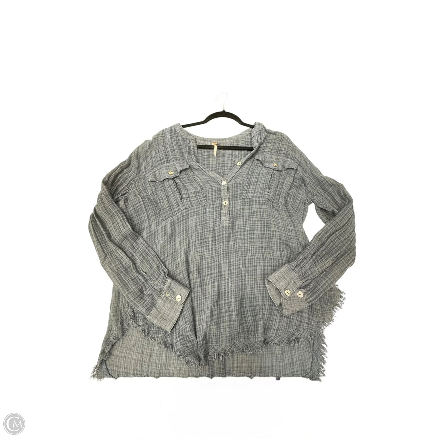 Top Long Sleeve By Free People In Blue, Size: M