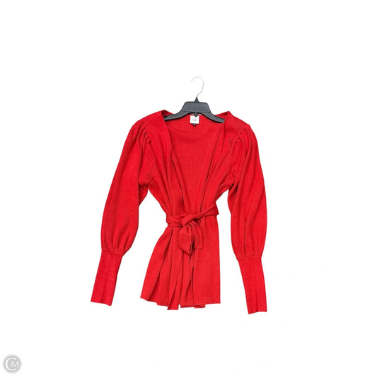 Sweater Cardigan By Cabi In Red, Size: M