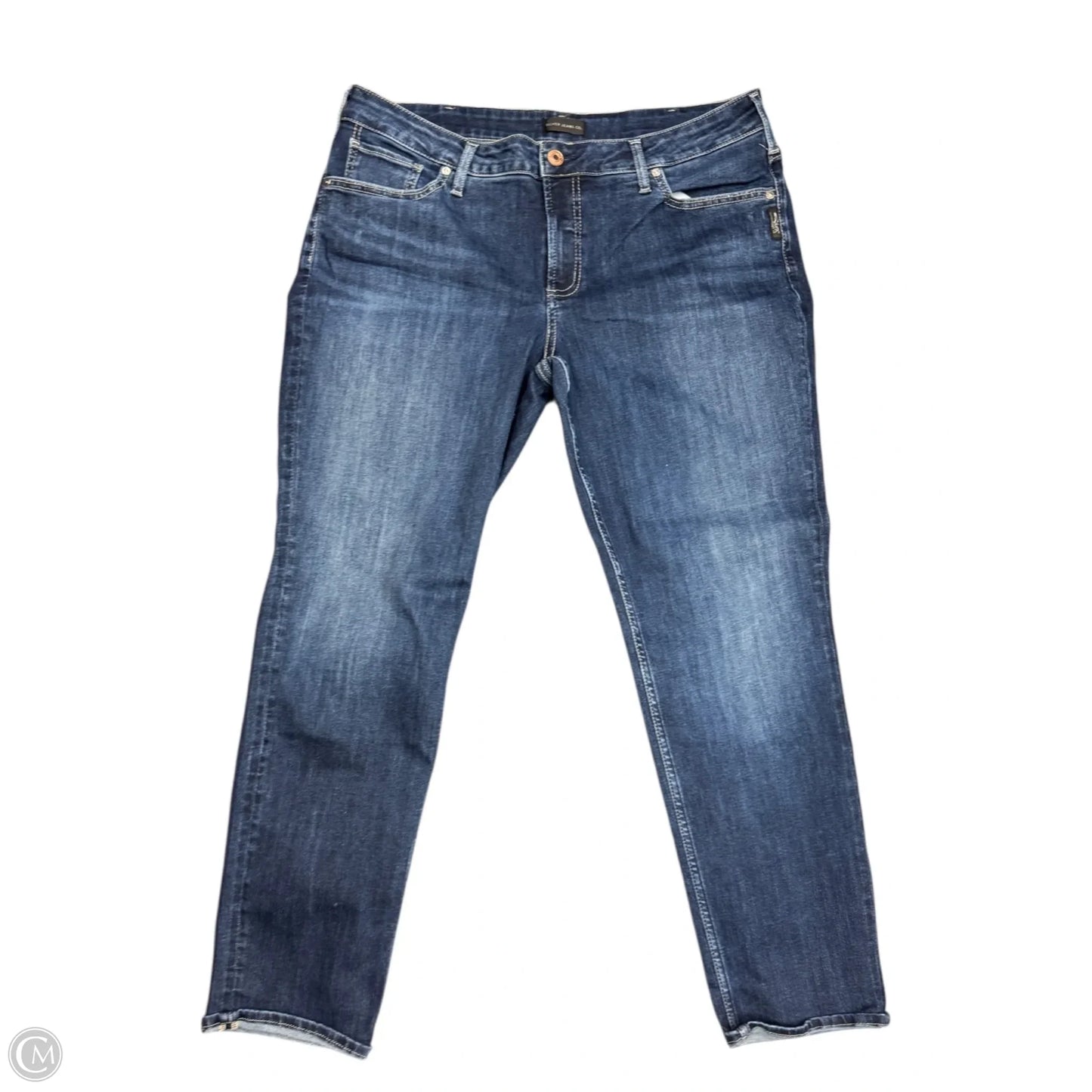 Jeans Boyfriend By Silver In Blue, Size: 16