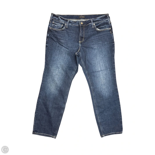 Jeans Boyfriend By Silver In Blue, Size: 16