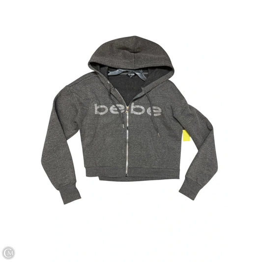 Sweatshirt Hoodie By Bebe In Grey, Size: M