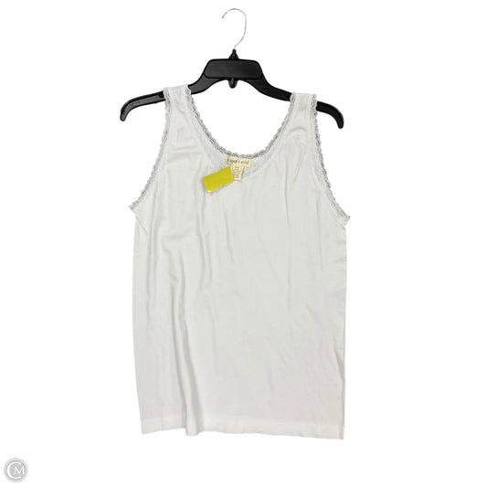 Top Sleeveless By Cmc In White, Size: 2x