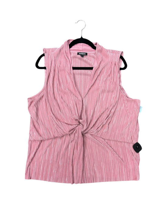 Blouse Sleeveless By Express In Pink, Size: 14
