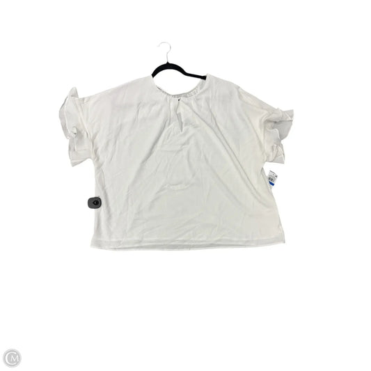 Blouse 3/4 Sleeve By Cece In White, Size: Xl