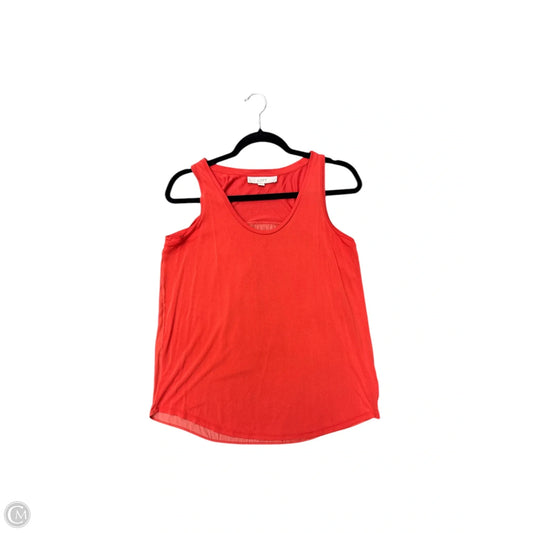 Top Sleeveless By Loft In Red, Size: S