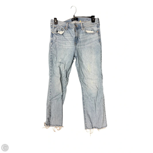 Jeans Cropped By Gap In Blue Denim, Size: 12