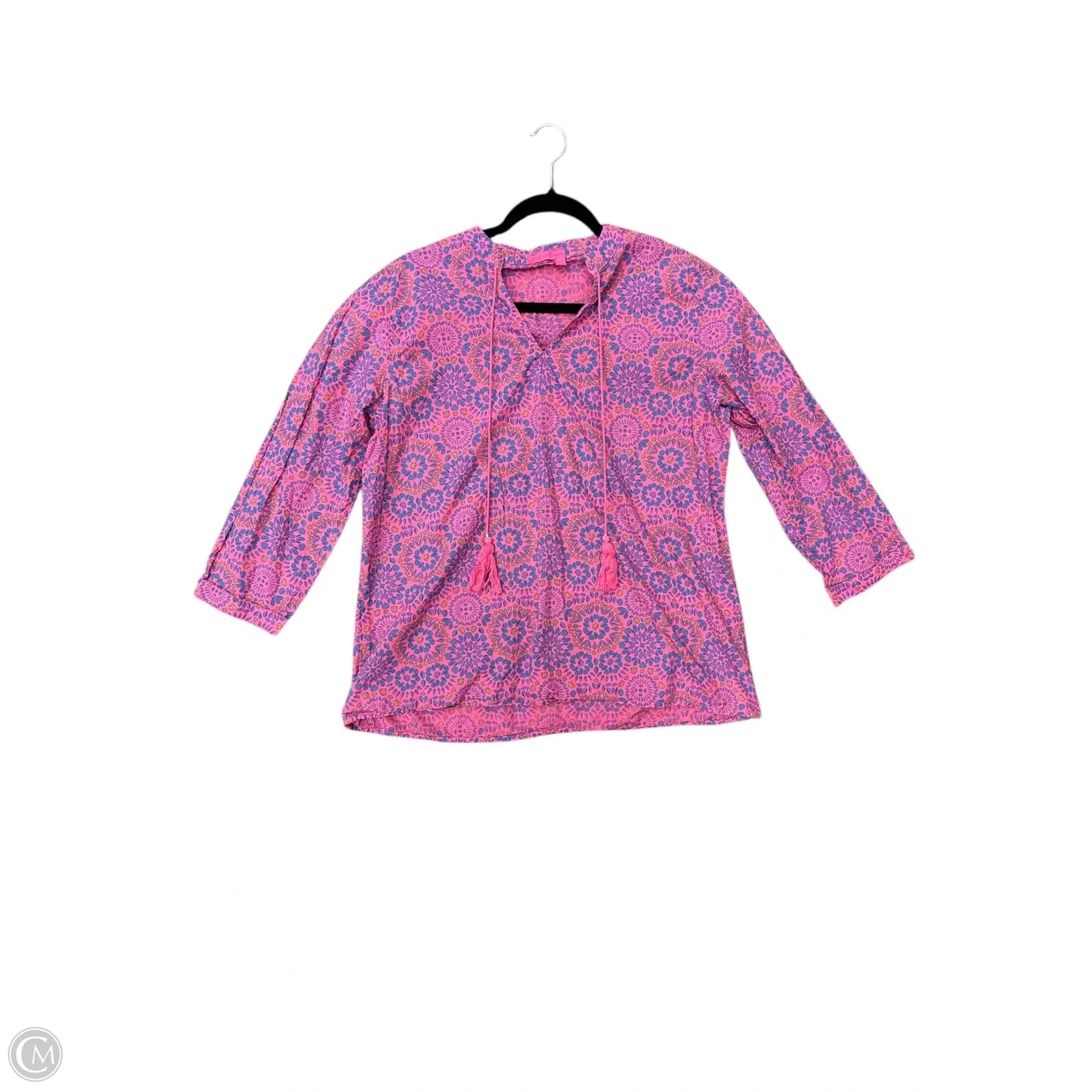 Blouse Long Sleeve By Fresh Produce In Pink, Size: L