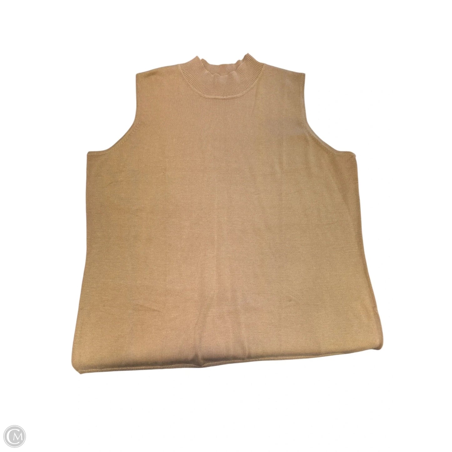 Top Sleeveless By Jessica London In Tan, Size: 3x