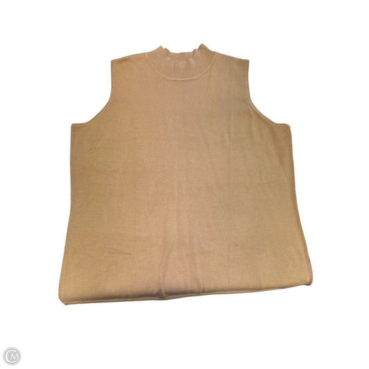 Top Sleeveless By Jessica London In Tan, Size: 3x