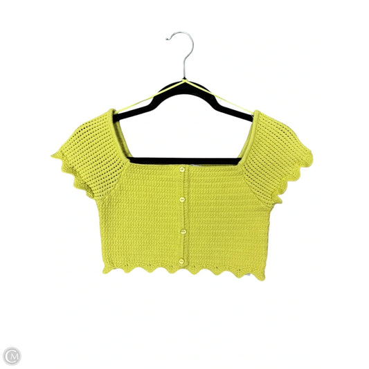 Top Short Sleeve By Zara In Green, Size: M