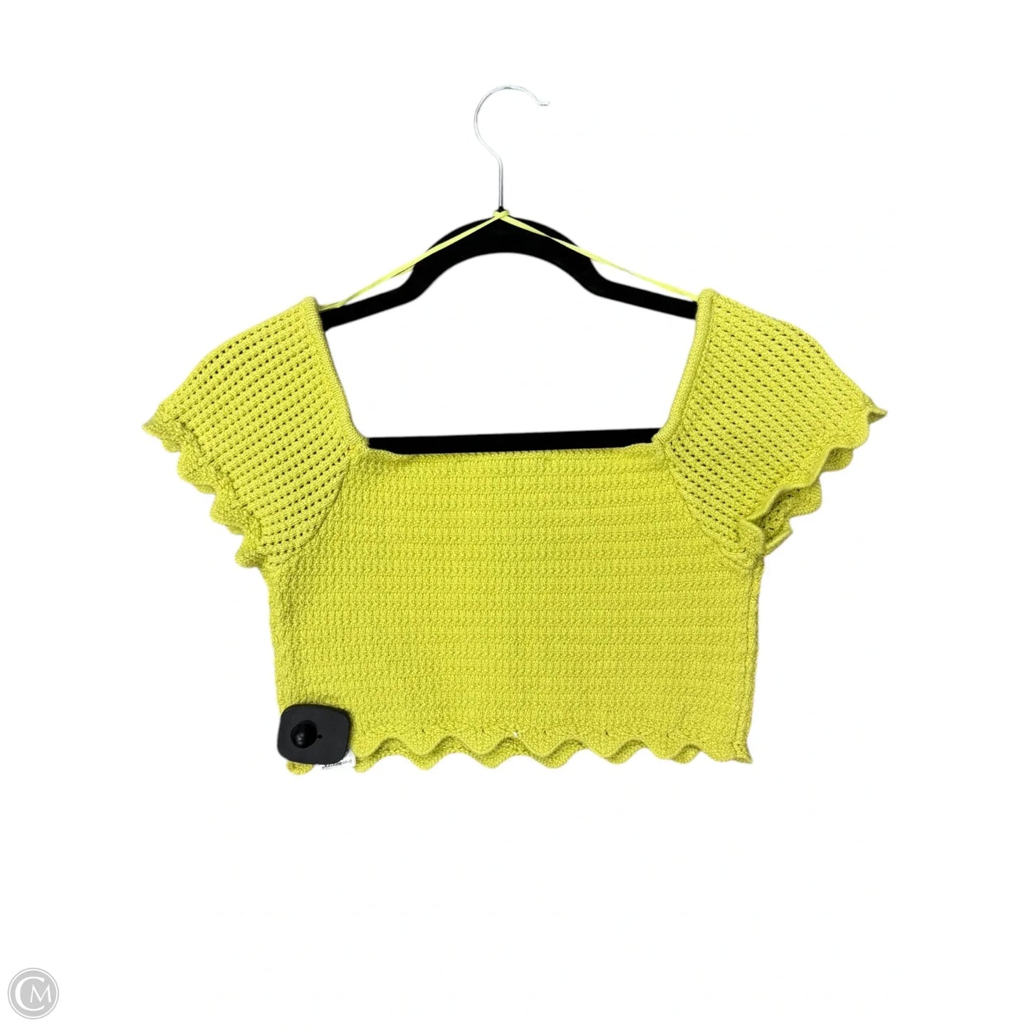 Top Short Sleeve By Zara In Green, Size: M