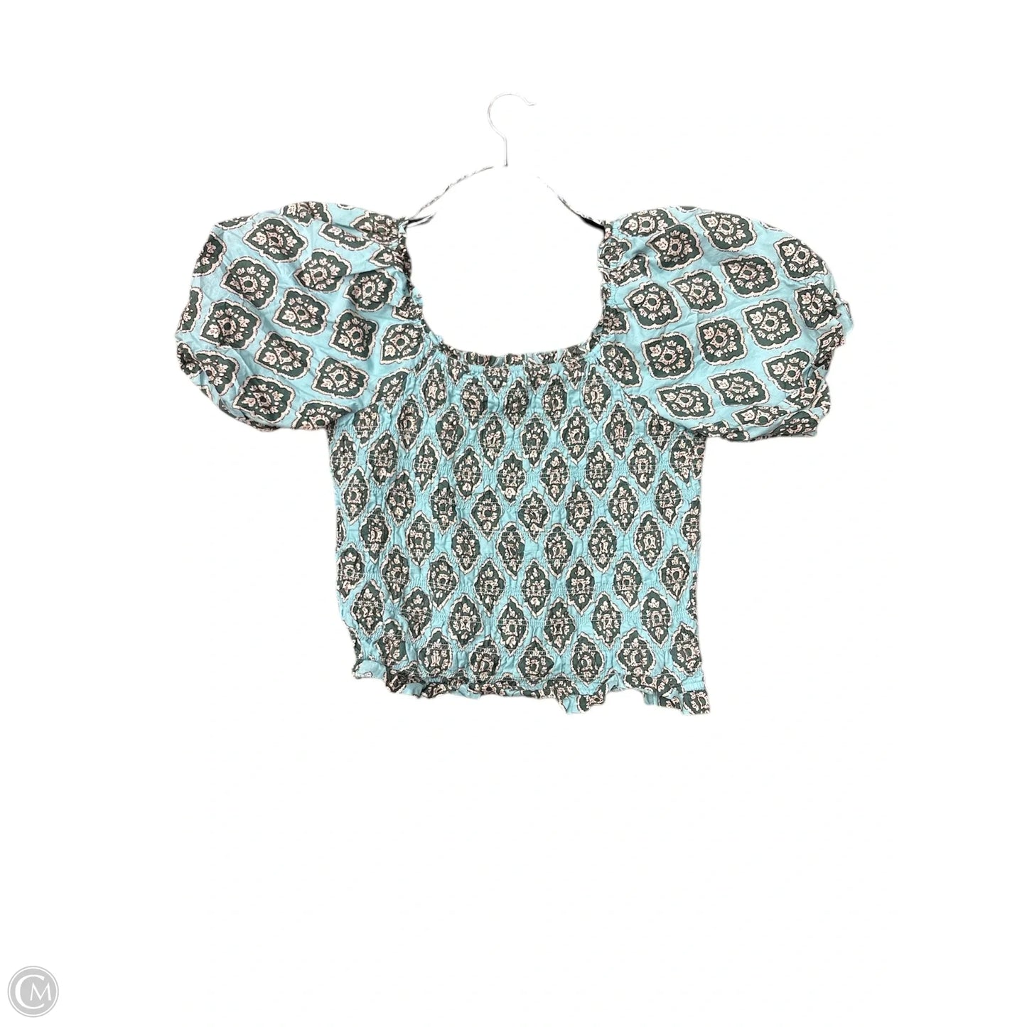 Blouse Short Sleeve By Maurices In Aqua, Size: L