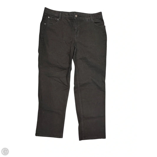 Jeans Straight By Charter Club In Black Denim, Size: 14p