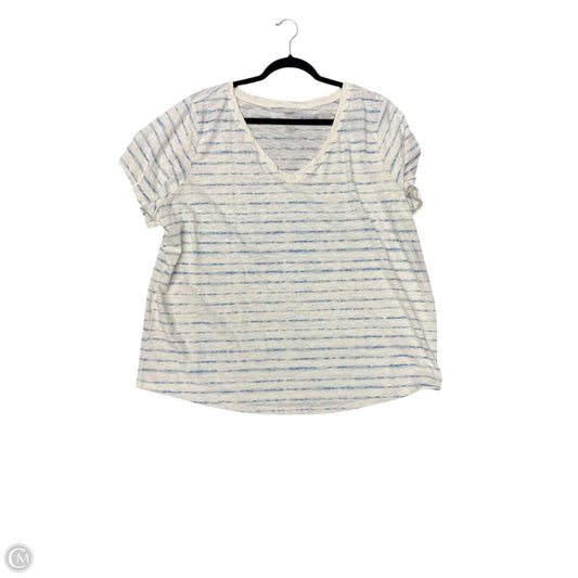 Top Short Sleeve By Sonoma In White, Size: 2x