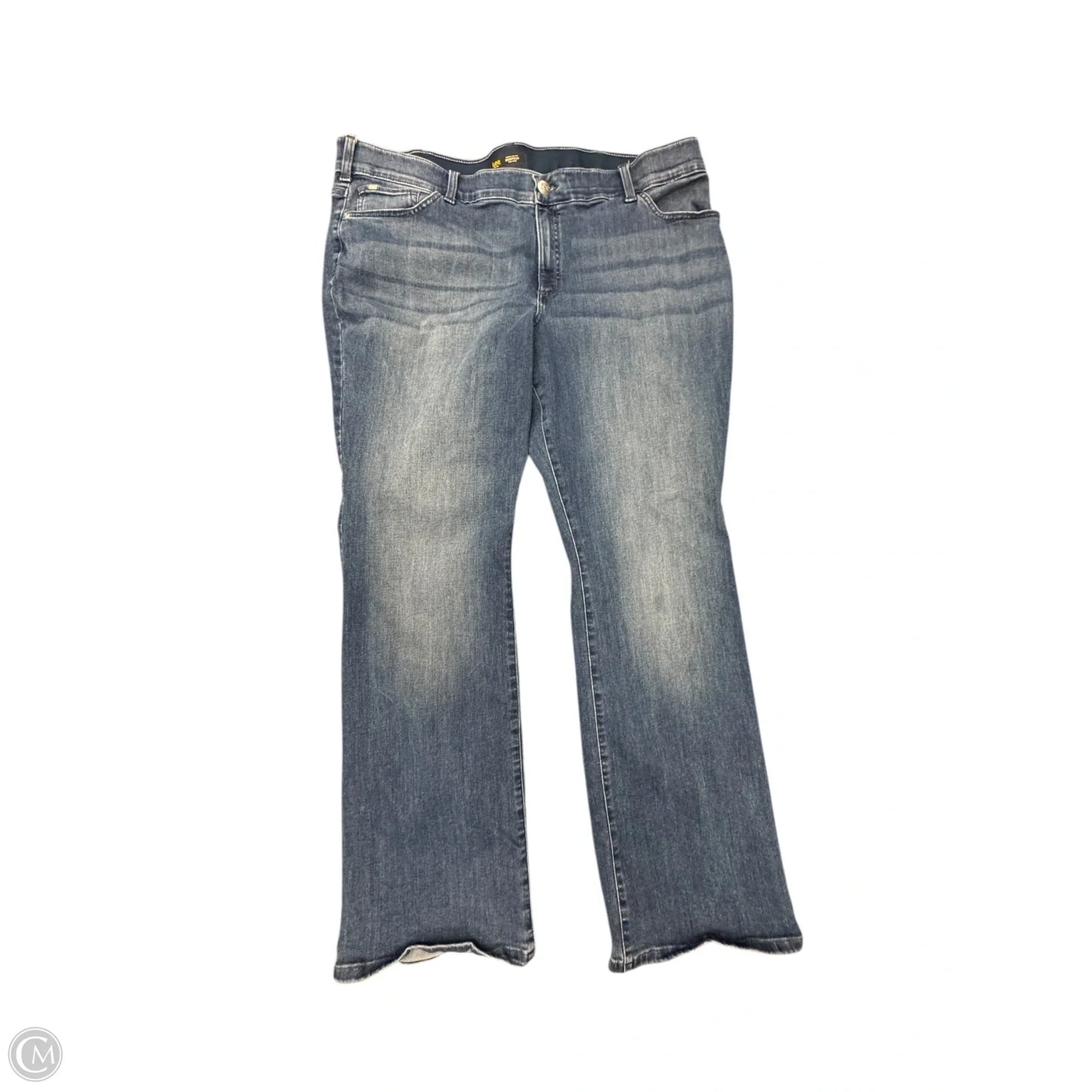 Jeans Boot Cut By Lee In Blue Denim, Size: 22