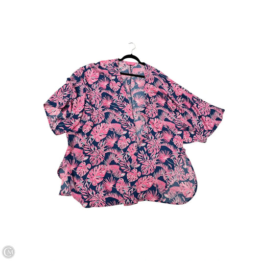 Shawl By Simply Southern In Blue & Pink, Size: Osfm