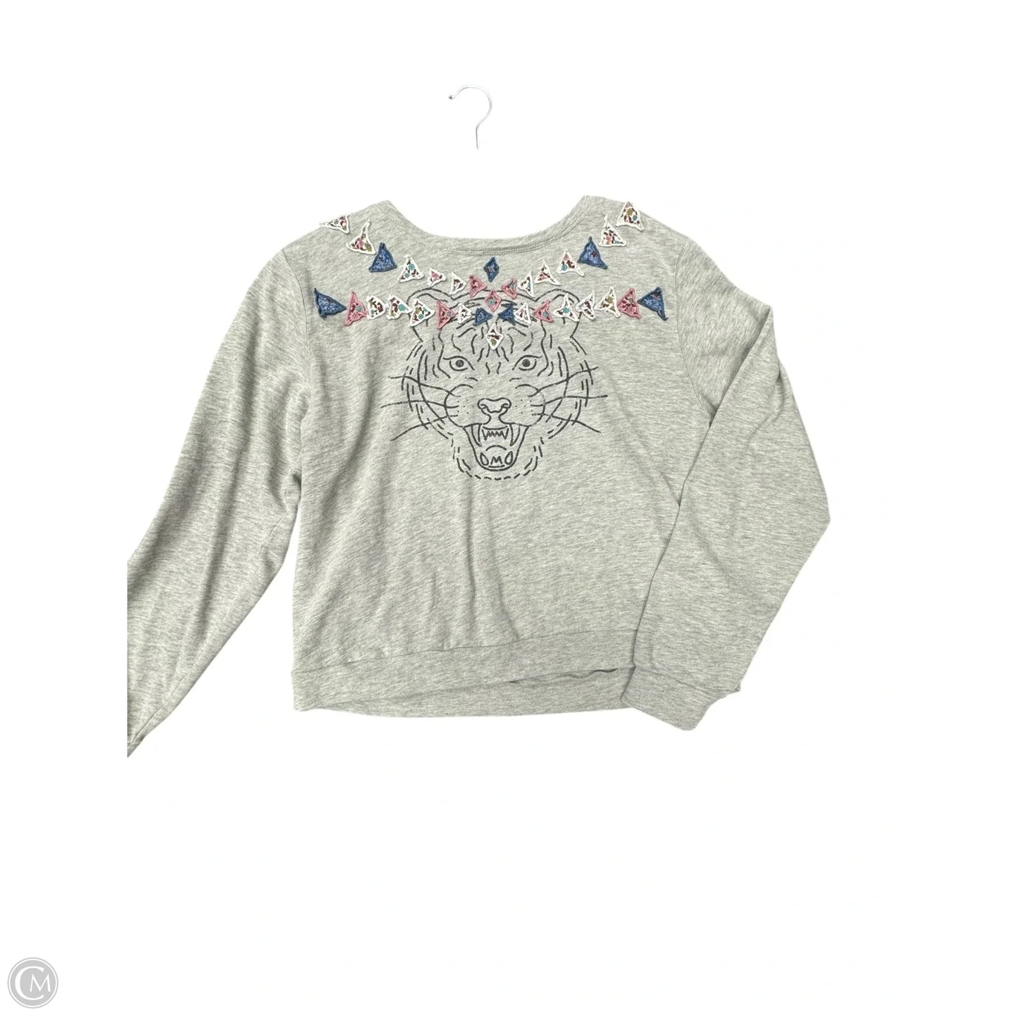 Top Long Sleeve By Anthropologie In Grey, Size: S